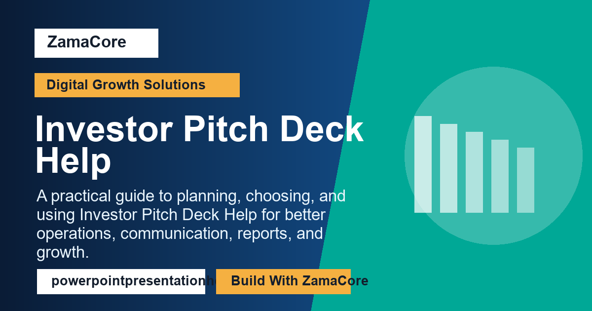 Investor Pitch Deck Help