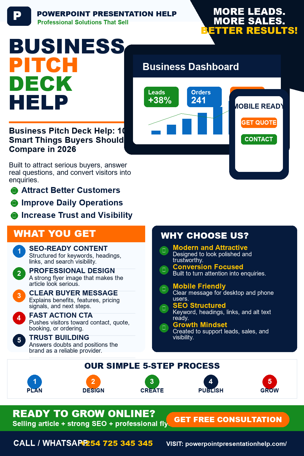Business Pitch Deck Help
